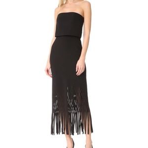 Never been worn Dion Lee strapless fringe dress